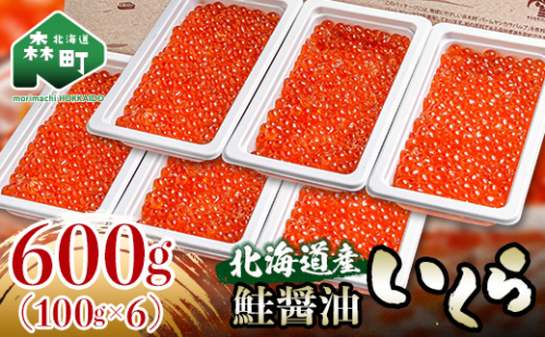 北海道産 鮭 いくら 小分け 600g（100g×6） ＜海鮮問屋　株式会社　瑞宝＞ いくら イクラ 小分け 醤油漬け 森町 いくら醤油漬け しょうゆ漬け 海産物 加工品 ふるさと納税 北海道 mr1-0821 1771866 - 北海道森町
