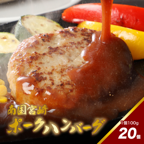 南国宮崎ポークハンバーグ100g×20個 K16_0164 1778839 - 宮崎県木城町