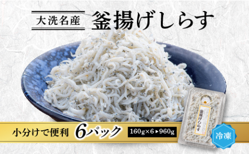 釜揚げしらす 6パック ( 160g × 6パック ) 約 1kg 天然 大洗 しらす シラス 魚 さかな 離乳食 178891 - 茨城県大洗町