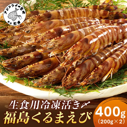 生食用冷凍活き〆福島くるまえび200g×2パック( 車エビ クルマエビ くるまえび えび エビ 海老 生食用 )【B4-094】 1801179 - 長崎県松浦市