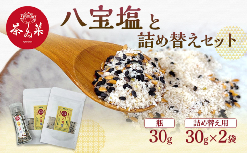 八宝塩 30g×1瓶  詰め替え用 30g×2袋 薬膳 塩 味塩 調味料 1850099 - 広島県安芸高田市