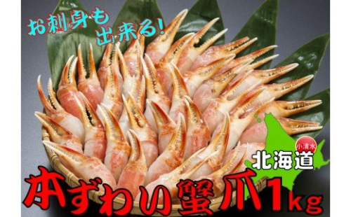 お刺身も出来る！生冷凍ズワイガニ爪 約1kg【03033a】 186892 - 北海道小清水町