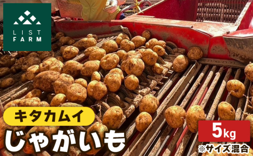 北海道 倶知安 じゃがいも キタカムイ 5kg リストファーム サイズ 混合 馬鈴薯 芋 ポテト イモ 産地直送 野菜 1880493 - 北海道倶知安町