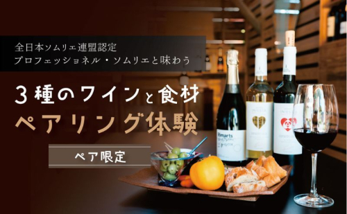 3種のワインと食材のペアリング体験(ペア限定) ワイン 試飲 体験 記念日 デート 兵庫県 赤穂市 1927780 - 兵庫県赤穂市