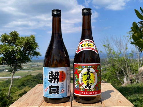 黒糖焼酎4合瓶2本セット(朝日25°・喜界島25°) 194628 - 鹿児島県喜界町