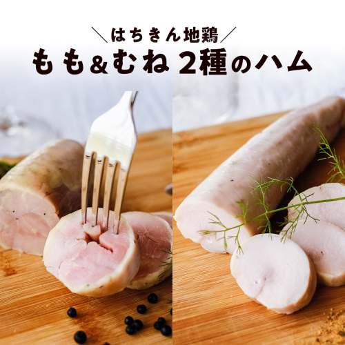 はちきん地鶏のハム むねハム（約150g）・ももハム（約230g） 地鶏 鶏肉 ハム 冷凍 もも肉 195263 - 高知県日高村