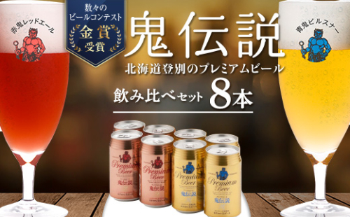鬼伝説　青鬼ピルスナー・赤鬼レッドエール8缶入箱（2種各4缶入） 1966082 - 北海道登別市