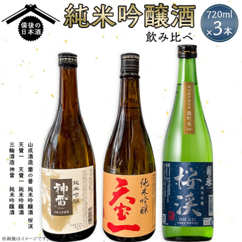 【びんご圏域連携】備後の日本酒 純米吟醸酒 飲み比べセット 株式会社斎藤商店《30日以内に出荷予定(土日祝除く)》酒 日本酒 さけ お酒 1967146 - 岡山県笠岡市
