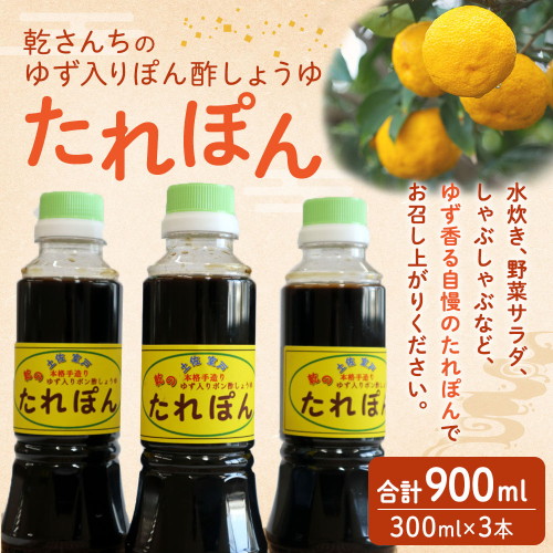たれぽん(ぽん酢しょうゆ)【3本入り】 196784 - 高知県室戸市