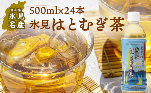 氷見はとむぎ茶　ペットボトル500ml２４本　【飲料類・お茶】 197057 - 富山県氷見市