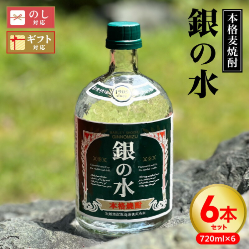 【本格麦焼酎】銀の水 720ml 6本セット N076-YD0202 1975254 - 宮崎県延岡市