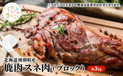北海道 湧別町産 エゾ鹿肉 スネ肉 (ブロック) 約3kg 【 お肉 ジビエ 鹿 しか肉 シカ肉 エゾシカ エゾシカ肉 スネ肉 エゾ鹿 冷凍 低カロリー ヘルシー 国産 産地直送 オホーツク 】 198004 - 北海道湧別町