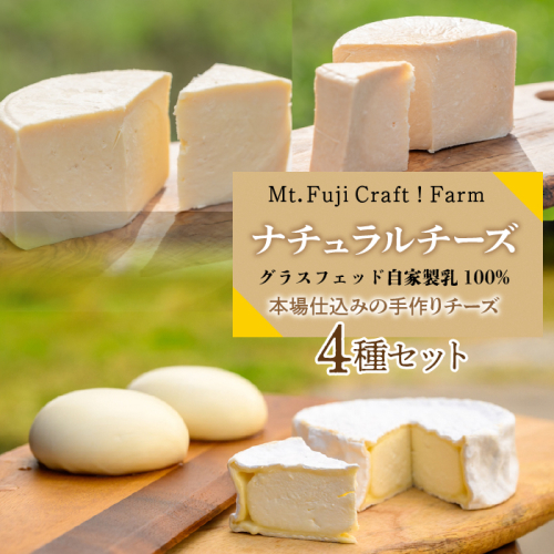 ナチュラルチーズ~グラスフェッド自家製生乳100%本場仕込みの手作りチーズ4種セット FAO002 1982630 - 山梨県富士河口湖町