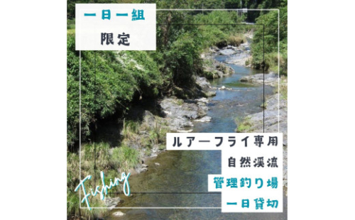 BH2　【一日一組限定】ルアーフライ専用　管理釣り場一日貸切り権　【 自然渓流 釣り 体験 チケット 渓流釣り アマゴ フライフィッシング 竿 ルアー フライ 限定】 1992477 - 兵庫県宍粟市