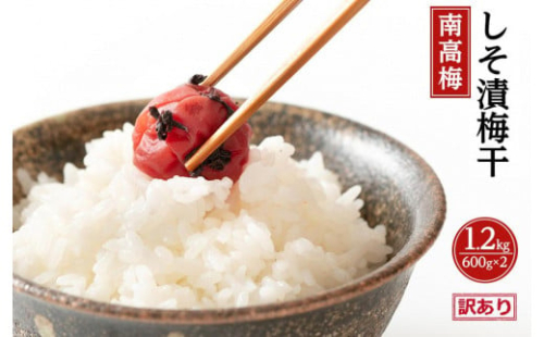 訳ありしそ漬梅干（紀州南高梅）1.2kg（600g×2）塩分15％ 199364 - 和歌山県有田川町