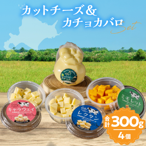 【おおともチーズ工房】《おつまみ＆お料理に!!》カットチーズ＆カチョカバロセット_H0003-020 1998582 - 北海道浜中町