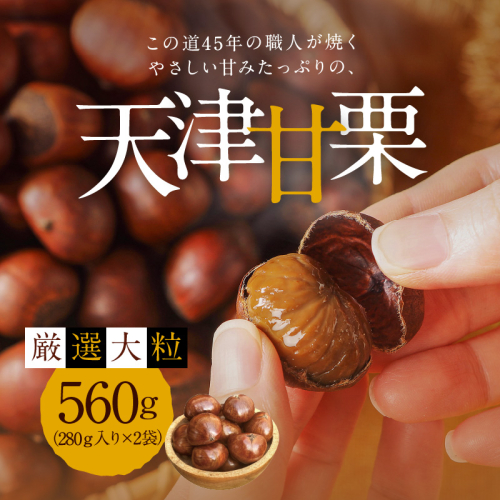 【新栗】（予約受付）この道50年の職人が焼く、やさしい甘みたっぷりの「厳選大粒」天津甘栗560g！ 新栗 焼きたて 栗 くり 栗爪 殻付き お菓子 おつまみ 人気 高リピート 小分け 栗ご飯 栗きんとん 甘露煮 予約 先行 受付中 H045-064 2003484 - 愛知県碧南市