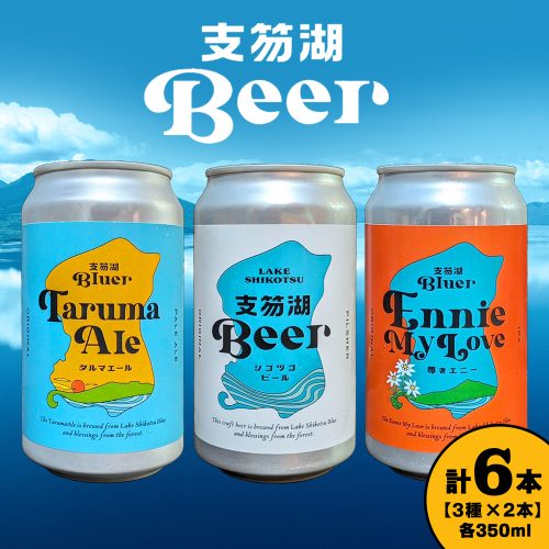 支笏湖Beer 缶 350ml 3種 6本 ビール クラフトビール 2007575 - 北海道千歳市