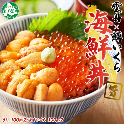3407. うに チリ産 冷凍 200g 鱒いくら醤油漬け 200g 計400g セット ウニ 雲丹 ますいくら 鱒 イクラ いくら いくら醤油漬け 海鮮 海鮮丼 送料無料 北海道 弟子屈町 201756 - 北海道弟子屈町