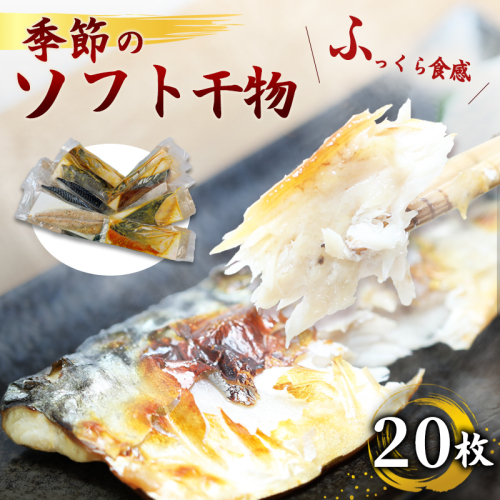おまかせ 干物 セット 20枚 【 セット ソフト干物 海の幸 海産物 ひもの 和食 惣菜 焼き魚 骨取り 冷凍 魚 海鮮 魚介類 お取り寄せ ギフト 贈り物 プレゼント 贈答 熨斗 詰め合わせ 生産者直送 京都 舞鶴 舞鶴市 エンデバー 】 2020864 - 京都府舞鶴市