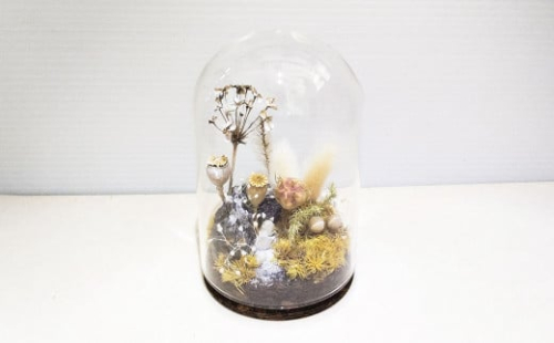 【さとリウム（R）】プリザーブド加工のテラリウム 冬 1セット｜ テラリウム ガラスドーム 苔 こけ コケ 植物 鑑賞用 インテリア 水やり不要 2024320 - 静岡県菊川市