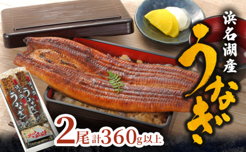 浜名湖産 うなぎ特大(180g以上) 長蒲焼真空パック2尾 計360g以上 たれ 山椒付 うなぎ 浜松市 静岡 2028020 - 静岡県浜松市