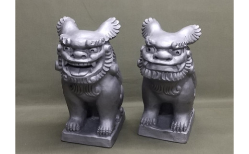 伝統工芸士の鬼師が作る 『シーサー 小サイズ 2体 』 狛犬 獅子 1対 開運 魔除 三州鬼瓦 工芸品 H064-032 2029992 - 愛知県碧南市