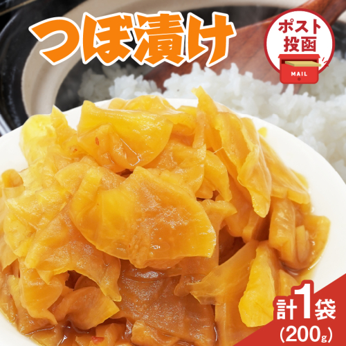 ＼ポスト投函／つぼ漬け 計1袋 (200g) 漬物 おかず 野菜 加工品 国産_T025-025 2034315 - 宮崎県都農町