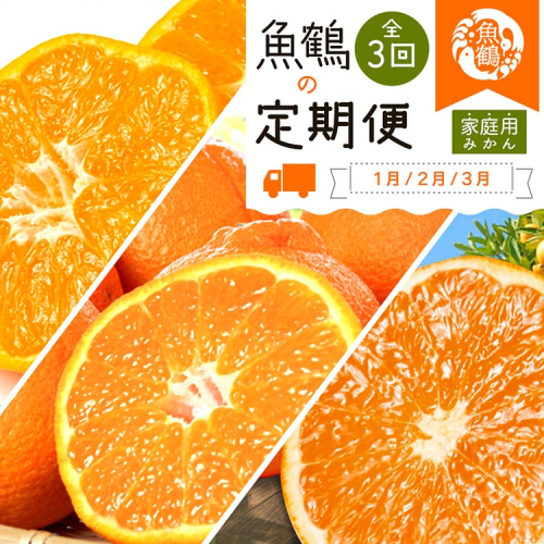 〈発送月固定定期便〉紀州和歌山産旬のご家庭用柑橘セット(みかん・不知火・清見)全3回 ※離島への配送不可 2035095 - 和歌山県美浜町
