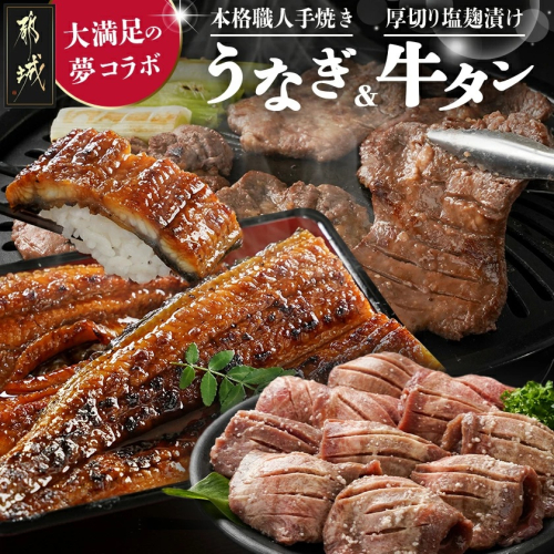 大満足の夢コラボ☆うなぎ&厚切り牛タンセット_AC-3308 2041119 - 宮崎県都城市