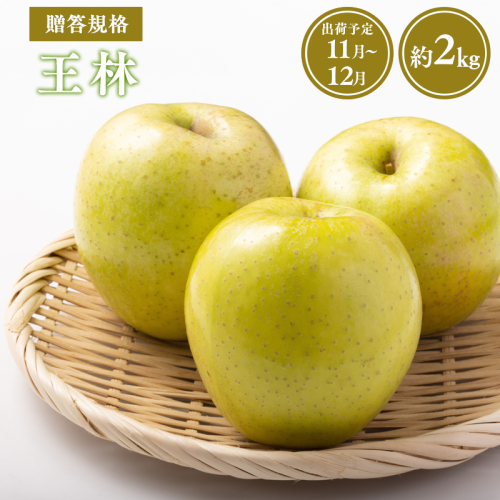 【令和7年産受付】贈答用王林約2kg【青森県平川市産・青森りんご】 2041514 - 青森県平川市