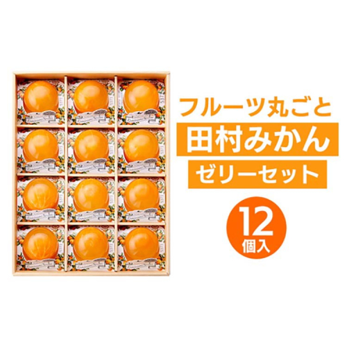 フルーツ丸ごと田村みかんゼリーセット 12個入【プレミア和歌山認定】高級『田村みかん』を丸ごと使用！ 2043396 - 和歌山県美浜町