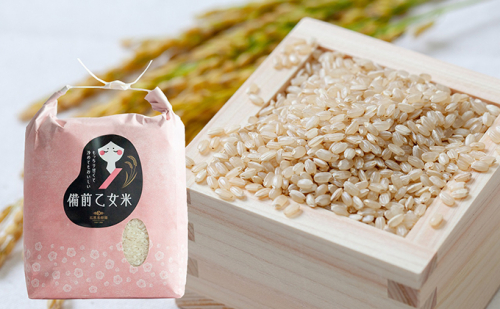米 令和7年産 石原果樹園の備前乙女米 玄米 5kg×1袋 ※11月上旬～順次発送予定 お米 ライス  乳酸菌栽培 岡山県 おにぎり お弁当 2045353 - 岡山県玉野市