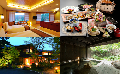 竹泉荘デラックススーペリアツイン　平日ペア宿泊券（1泊2食付）　【04301-0297】 2047832 - 宮城県蔵王町