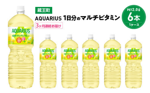 【3か月連続お届け】アクエリアス1日分のマルチビタミン　2L PET×6本　【04301-0679】 2047990 - 宮城県蔵王町