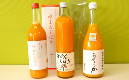 521.【Bセット】有田市認定みかんジュース飲み比べ3本セット(A521-2) 2048646 - 和歌山県有田市