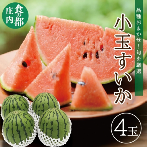 SC0586 庄内産 小玉すいか 約6kg(4玉入) 品種おまかせ 2049110 - 山形県酒田市