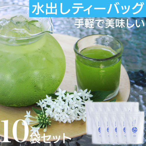 宮崎日本茶専門店 特撰水出し茶ティーバッグ（5g×20p/1本）計10本 お茶 緑茶 ギフト お取り寄せ【E227】 2059697 - 宮崎県新富町