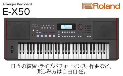 【Roland】61鍵ポータブルキーボード/E-X50【配送不可：離島】 キーボード 楽器 ポータブル 高品質 ローランド 浜松市 2072762 - 静岡県浜松市