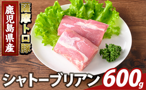 K-487-B 鹿児島県産 薩摩トロ豚 シャトーブリアン(計600g)【KNOT】霧島市 シャトーブリアン ヒレ肉 国産 鹿児島県産 肉 精肉 2073503 - 鹿児島県霧島市