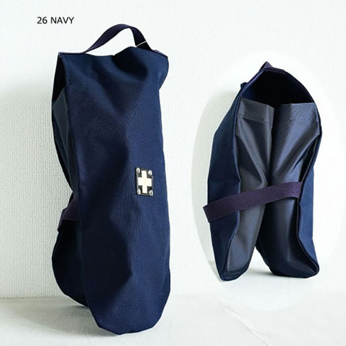 木の庄帆布 公式 シューズケース シューズサック Shoes Case 【KinoshoTRANSIT】　K-KHG-SS01M-（C/#26 NAVY / ネイビー）　ゴルフ シューズケース おしゃれ 高密度帆布 2080127 - 三重県名張市