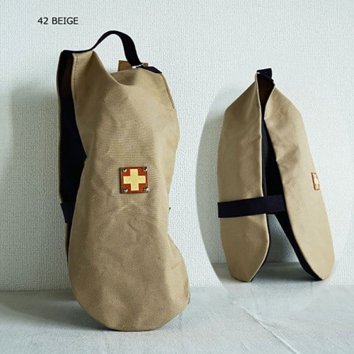 木の庄帆布 公式 シューズケース シューズサック Shoes Case 【KinoshoTRANSIT】　K-KHG-SS01M-（C/#42 BEIGE / ベージュ）　ゴルフ シューズケース おしゃれ 高密度帆布 2080129 - 三重県名張市