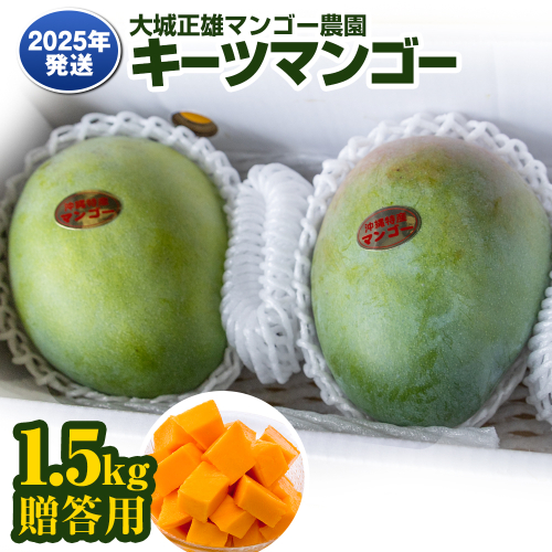 【2025年発送】大城正雄マンゴー農園　キーツマンゴー　贈答用1.5kg 2083640 - 沖縄県南風原町