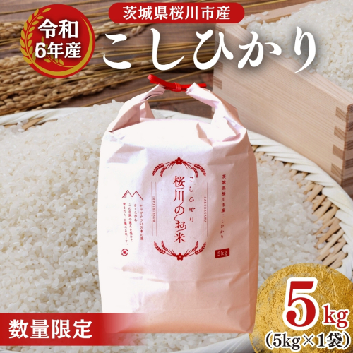 【生産者支援】 《令和7年産 先行予約》茨城県 桜川市産 こしひかり5kg 茨城県産 桜川 米 お米 白米 コメ ごはん 精米 コシヒカリ 国産 限定 [SC051sa] 2085107 - 茨城県桜川市