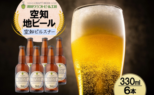 滝川クラフトビール 空知ピルスナー 6本 空知地ビール 地ビール クラフトビール バーベキュー BBQ ご当地ビール 飲み比べ 晩酌 宅飲み アウトドア キャンプ 冷蔵 送料無料 北海道 滝川市 2086366 - 北海道滝川市