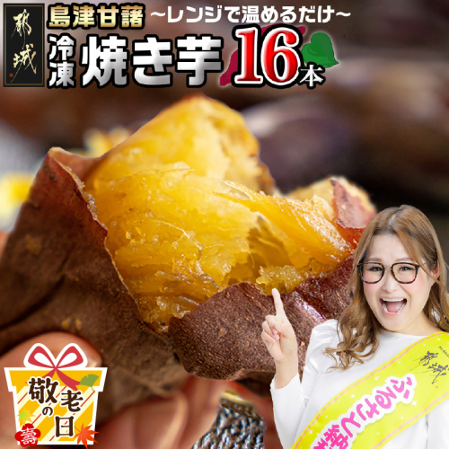 【敬老の日】島津甘藷(紅はるか)冷凍焼き芋 無添加 16本≪9月11日～15日お届け≫_AA-A702-KG 2086529 - 宮崎県都城市