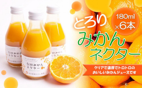 とろり　みかんネクター180ml×6本［IKE231］ 2087985 - 和歌山県上富田町