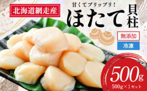 【新物先行予約】網走前浜産 無添加ホタテ貝柱【 500g (500g×1) 】（2025年8月より順次発送） ABAI038 2096160 - 北海道網走市