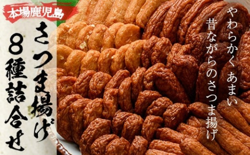 本場のさつまあげのセット！さつま揚げ ８種 詰合せ 冷蔵 さつま揚げ 人気 の 8種 を 詰め合わせた 食べ比べ！かまぼこ 蒲鉾 練り物 鹿児島 いちき串木野市【たからや蒲鉾】【A-1352H】