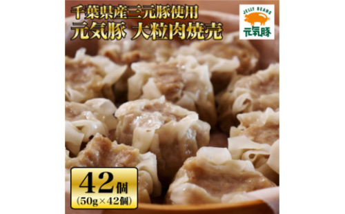 ＜千葉県産三元豚＞元気豚 大粒肉焼売(シューマイ)セット　2.1kg(50g×42個)_ シュウマイ シューマイ 焼売 大粒 肉焼売 おかず 総菜 おつまみ 冷凍 三元豚 贈答 ギフト 元気豚 国産 人気 おすすめ 送料無料 【1032621】